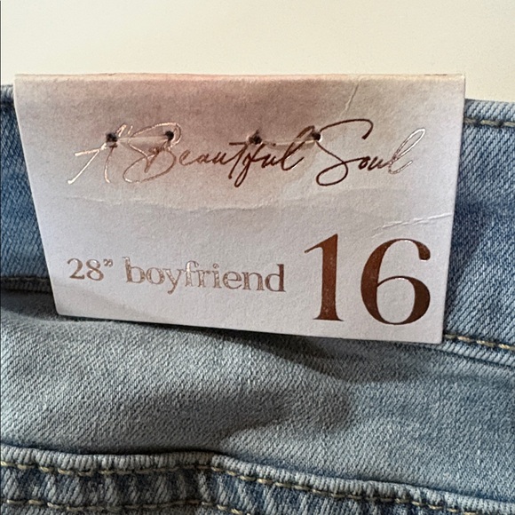 Arula A Beautiful Soul high waist Incrediflex patchwork wide leg boyfriend jean - Picture 9 of 15